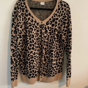A New Day Leopard Button Up Cardigan